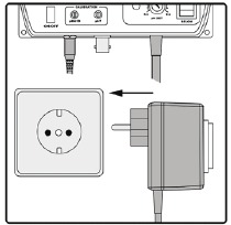 Aansluiting van de verbindingsbasis op het elektriciteitsnet