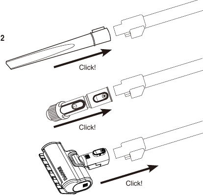 Accessoires gebruiken met stang als verlengstuk