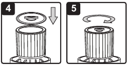 Filterhouder plaatsen op cartridgefilter