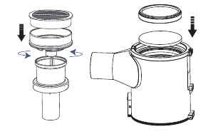 Het stofreservoir en filter reinigen - Stap 4
