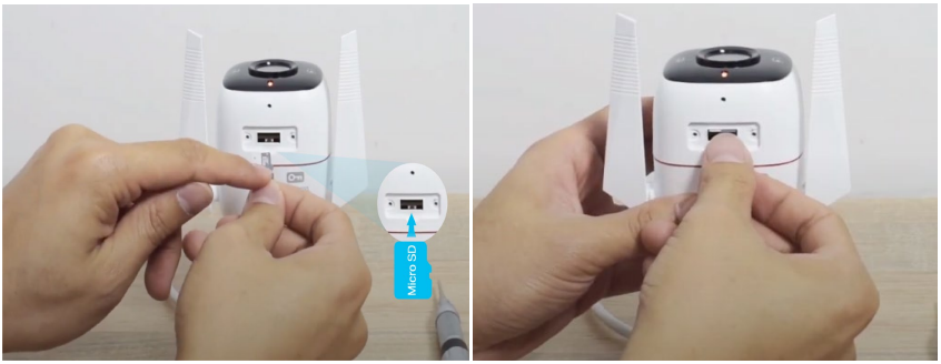 Een microSD-kaart installeren - Stap 2