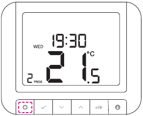 Thermostaat Menu Knop