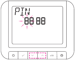 Thermostaat Pincode Invoeren