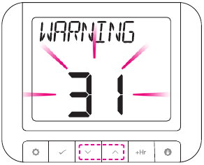 Thermostaat Waarschuwingsperiode Selecteren
