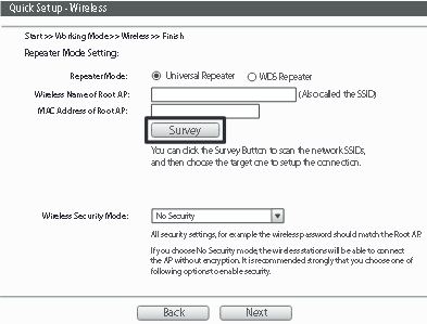 Repeater-/clientmodus - Stap 1