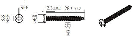 EU: M3*28 / M3.5*28 1
