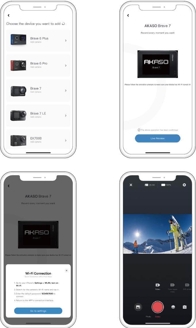 Verbinding maken met de app