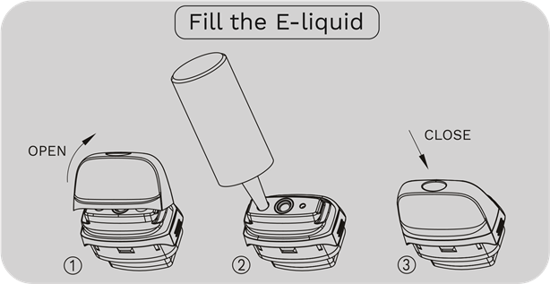 GEBRUIKSINSTRUCTIES - Stap 2 - Vul de E-liquid