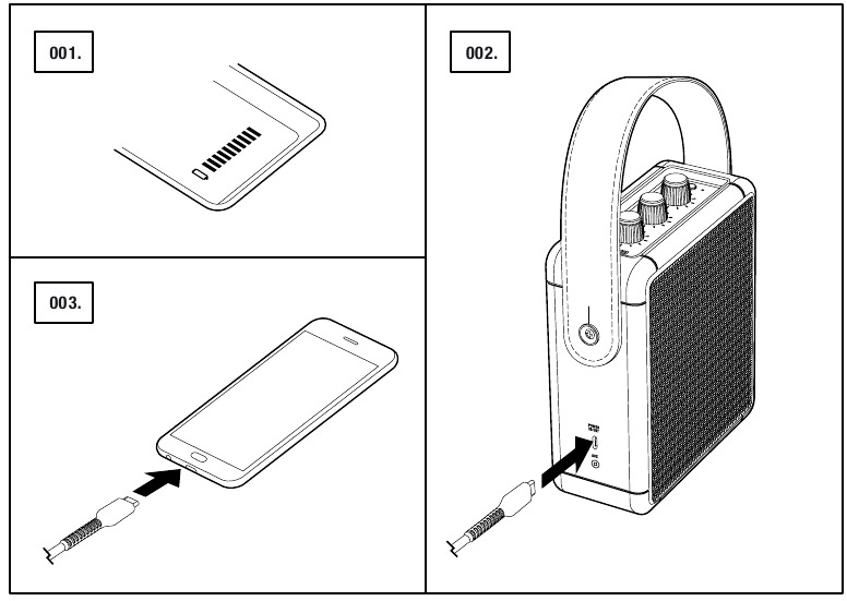 EEN APPARAAT OPLADEN VIA DE LUIDSPREKER