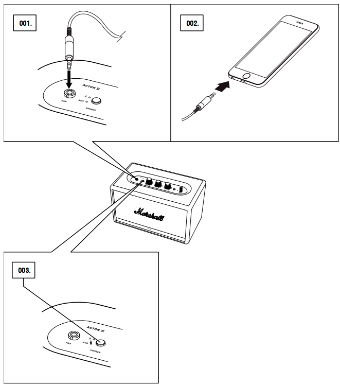 VERBINDING MAKEN VIA AUX-INGANG