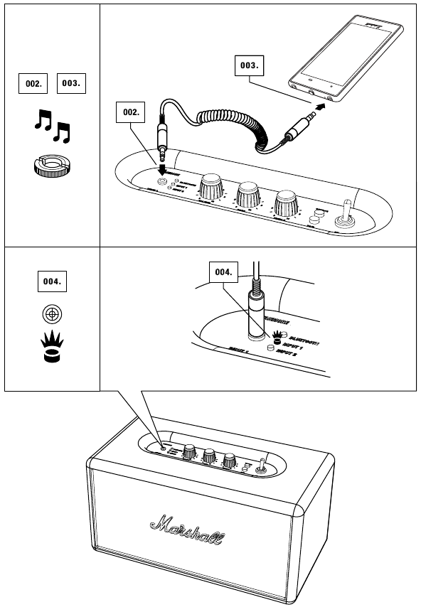 INPUT 1 - 3,5 MM STEREO PLUG