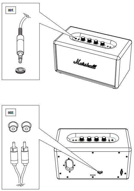 VERBINDING MAKEN VIA AUX OF RCA