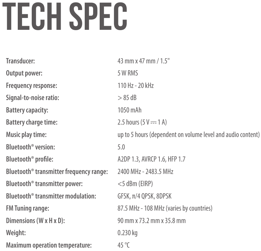 Technische specificaties