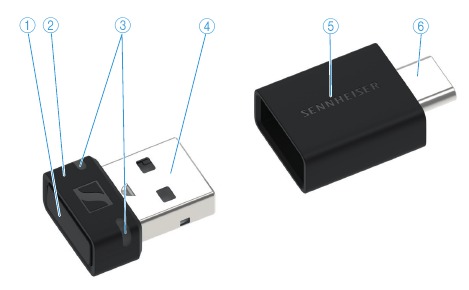 Dongle met USB-C-adapter