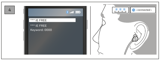 De hoofdtelefoon koppelen met een Bluetooth-apparaat - Stap 2