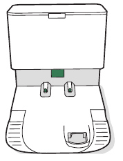 Het visuele docking-doel en de oplaadcontacten reinigen