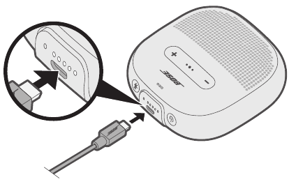 De speaker opladen