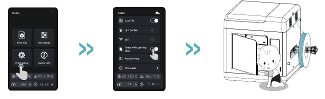 Automatische open deur controlefunctie (alleen Pro versie)