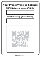 Sticker met wifi-informatie
