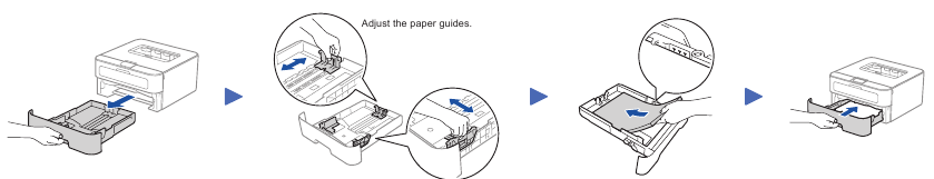 Papier in de papierlade plaatsen