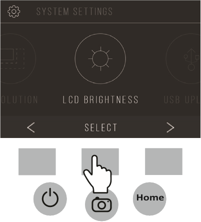 LCD BRIGHTNESS - Stap 1