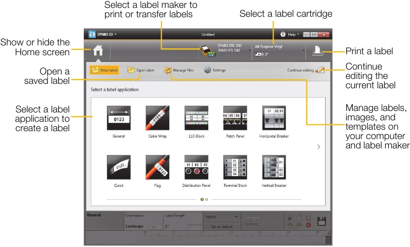 DYMO ID&trade;-software gebruiken