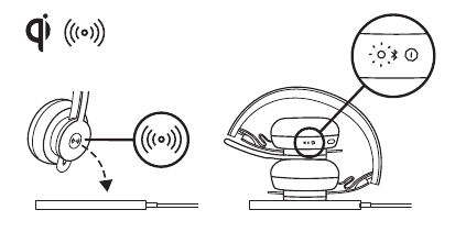 Opladen via draadloze Qi-oplader