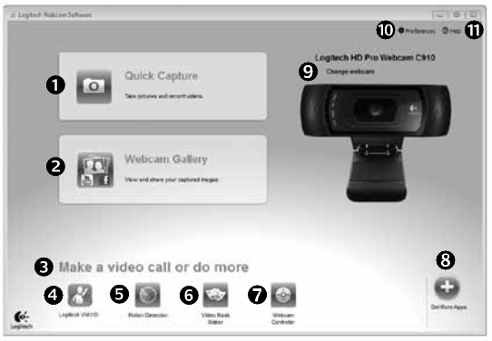 Alleen voor Windows: Navigeren door de Webcam Software