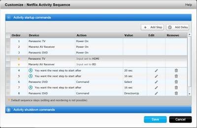 Activiteiten aanpassen met MyHarmony - Stap 2