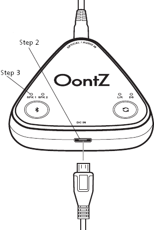 De OontZ Bluetooth-adapter inschakelen