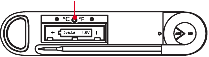LCD-scherm wijzigen van Celsius naar Fahrenheit
