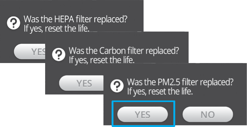 De filters resetten - Stap 3
