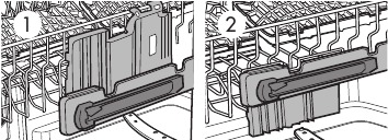 Het hoogteverstellingsmechanisme van de korf gebruiken