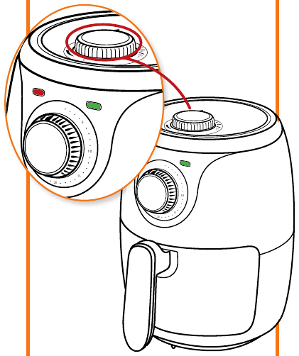 Uw Air Fryer gebruiken - Stap 2