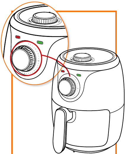 Uw Air Fryer gebruiken - Stap 3
