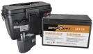 12 V BATTERIJ, OPLADER EN BEHUIZINGSKIT