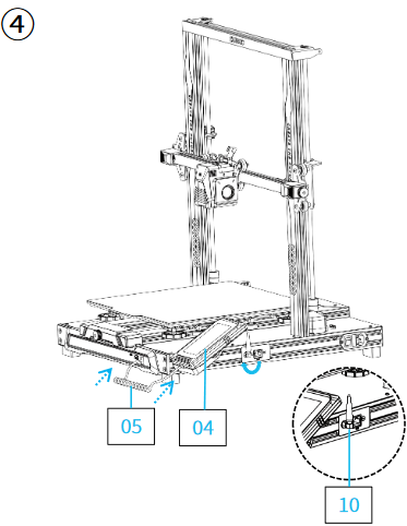 Machine-installatie - Stap 4