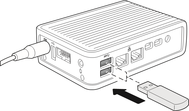 Externe USB-drive op Padlock aansluiten