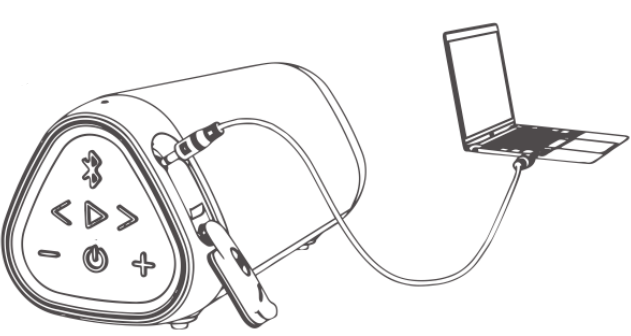 Verbinden met een 3,5 mm AUX-audiokabel