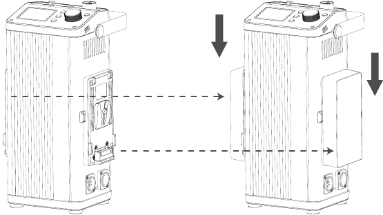 V-mount batterijvoeding