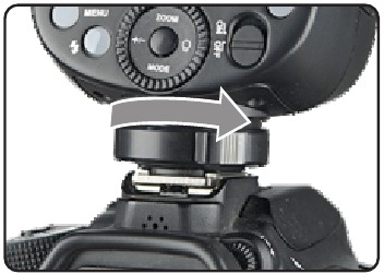 Bevestigen aan een camera - Stap 2