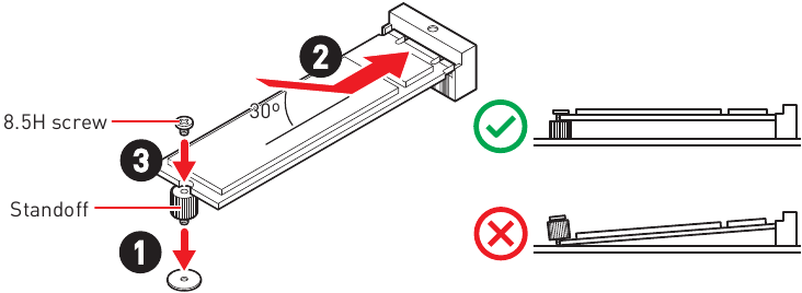 M.2-module in M2_2-slot installeren