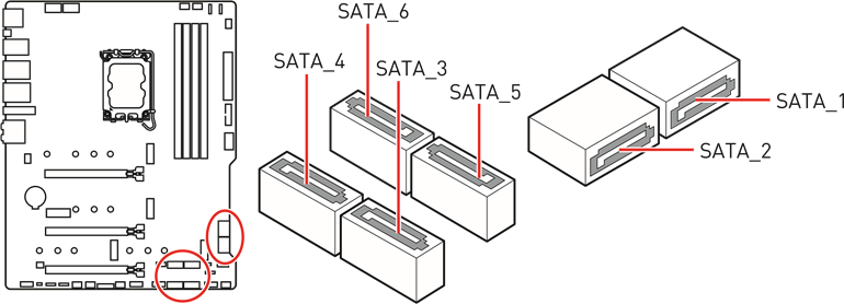 SATA_1~6: SATA 6Gb/s-connectoren
