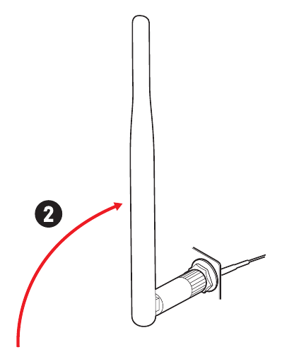 Antennes installeren - Stap 2