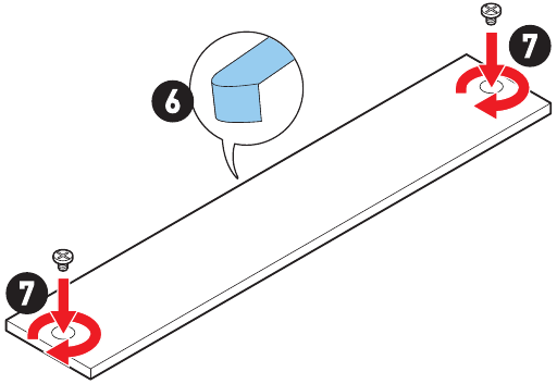 M.2-module installeren in de M2_1-sleuf - Stap 4