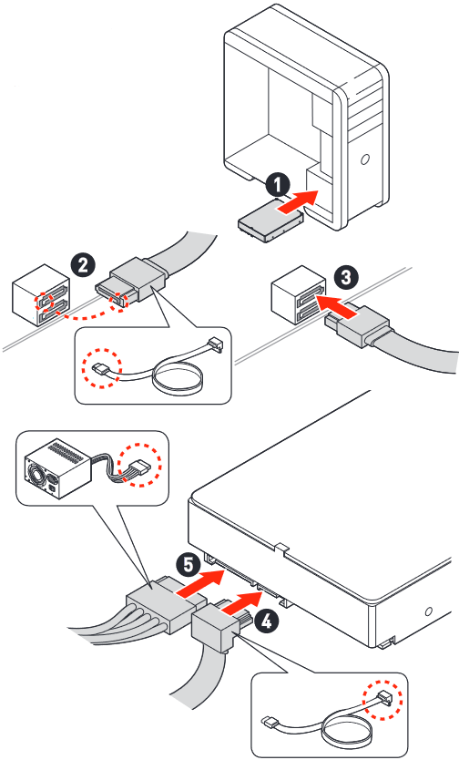 SATA-stations installeren