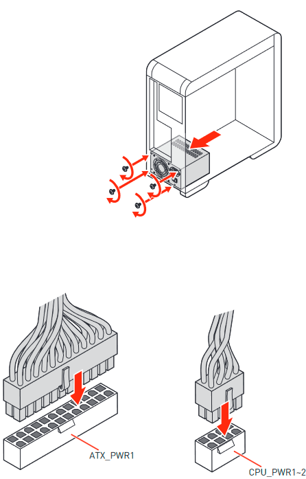 De stroomconnectoren aansluiten