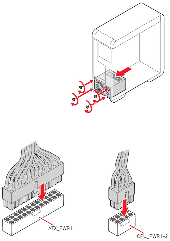 De stroomconnectoren aansluiten