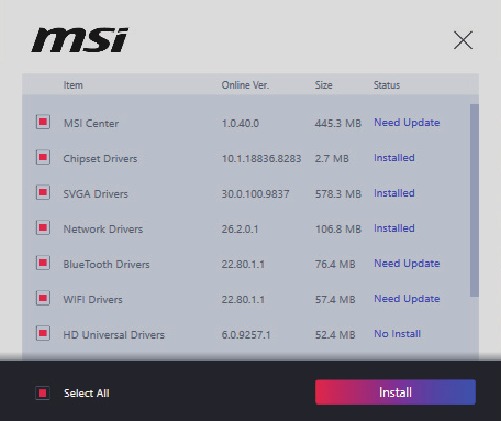 Drivers installeren - Stap 2