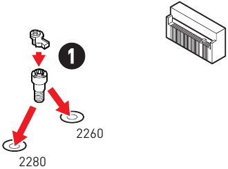M.2-module installeren in M2_4-sleuf - Stap 1